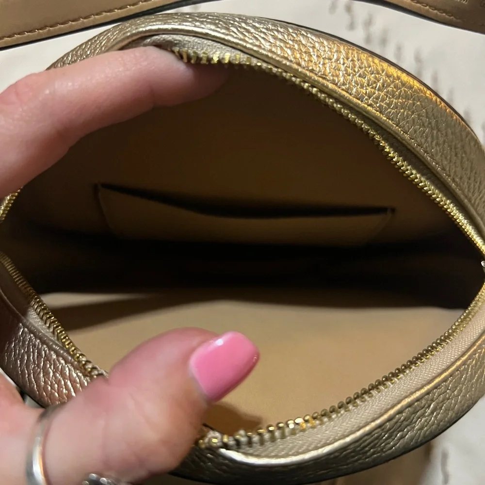 Michael Kors Metallic Round Crossbody Bag - Picture 4 of 4